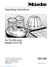 Miele H 217 B Operating Instructions Manual