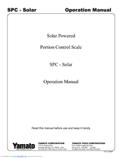 Yamato SPC - Solar Operation Manual