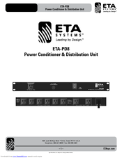 ETA Systems ETA-PD8 Manual