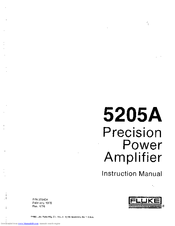 Fluke 5205A Instruction Manual