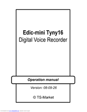 Ts-Market Edic-mini Tyny16 Operation Manual