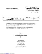 Cross Technologies 1582-10M Instruction Manual