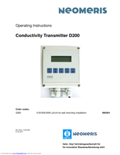 Neomeris D200 Operating Instructions Manual