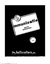 Hallicrafters S-76 Service Instructions Manual