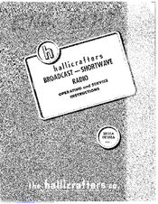 Hallicrafters 5R100A Operating And Service Instructions