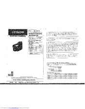 Hitachi VMH-620A - Camcorder Service Manual