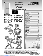 Hitachi R-S37SVH Use And Care Instructions Manual