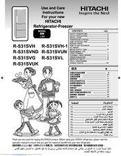 Hitachi R-S31SVG Use And Care Instructions Manual
