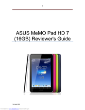 Asus MeMO Pad HD 7 Reviewer's Manual