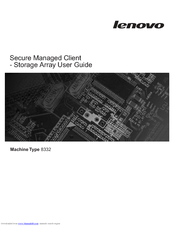Lenovo Secure Managed Client Storage Array User Manual