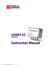 Kipp & Zonen LOGBOX SD Instruction Manual