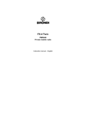 BRONDI FX-4 Twin Instruction Manual