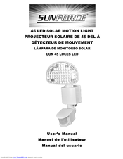 Sunforce 45 LED SOLAR MOTION LIGHT User Manual