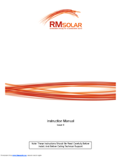 RM Solar S Class 20 Pro Instruction Manual