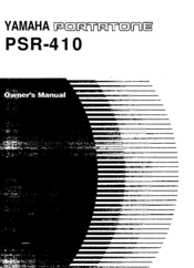 Yamaha Portatone PSR-410 Owner's Manual