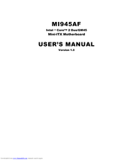 Award MI945AF User Manual