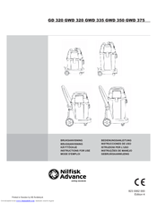 Nilfisk-Advance GWD 320 Instructions For Use Manual