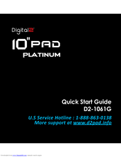Digital2 Platinum D2-1061G Quick Start Manual