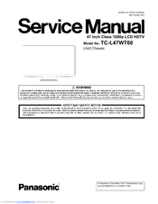 Panasonic VIERA TC-L47WT60 Service Manual