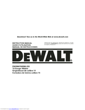 DeWalt DW898 Instruction Manual