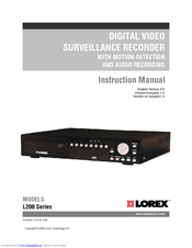 Lorex L208 Instruction Manual