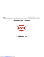 BYD F3 Owner's Manual