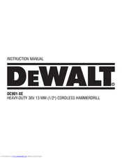 DeWalt DC901-XE Instruction Manual