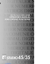 Toshiba e-studio 28 Operator's Manual
