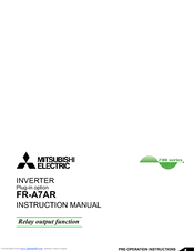 Mitsubishi Electric FR-A7AR E Instruction Manual