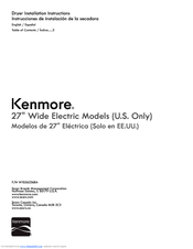 Kenmore W10562368A Installation Instructions Manual