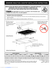Kenmore induction COOKTOP Installation Instructions Manual