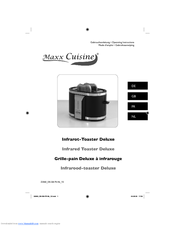 Maxx Cuisine Infrared-Toaster Deluxe Operating Instructions Manual
