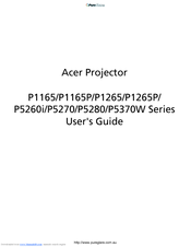 Acer P1265P Series User Manual