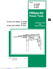 Hitachi D 13VH Technical Data And Service Manual