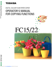 Toshiba FC15 Operator's Manual