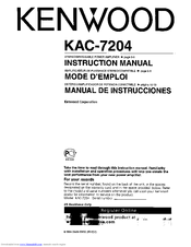 Kenwood KAS-7204 Instruction Manual