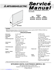 Mitsubishi Electric WD-62725 Service Manual