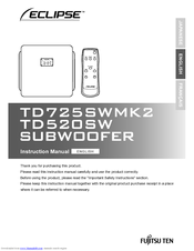 Eclipse TD725SWMK2 Instruction Manual