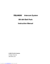 Telikou BK-804 Instruction Manual