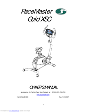 PaceMaster Gold XSC Owner's Manual