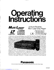 Panasonic LX-1000U Operating Instructions Manual