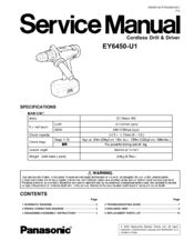 Panasonic EY6450-U1 Service Manual