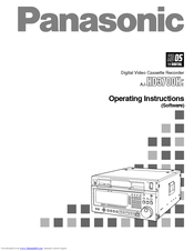 Panasonic AJ-HD3700H Operating Instructions Manual