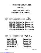 International Refrigeration Products 9MH46ZIGX Installation Manual