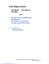 Sanyo VPC-MZ1EX Service Manual
