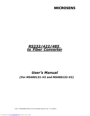Microsens RS422 User Manual