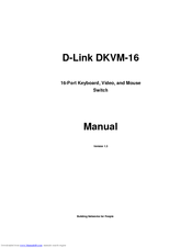 D-Link DKVM-16 - KVM Switch Manual