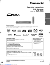 Panasonic Diga DMR-EX83 Manuals | ManualsLib