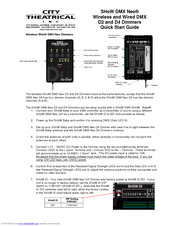 City Theatrical SHoW DMX Neo D4 Quick Start Manual