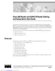 Cisco 828 Quick Start Manual